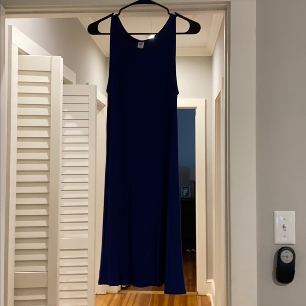 Cotton navy dress